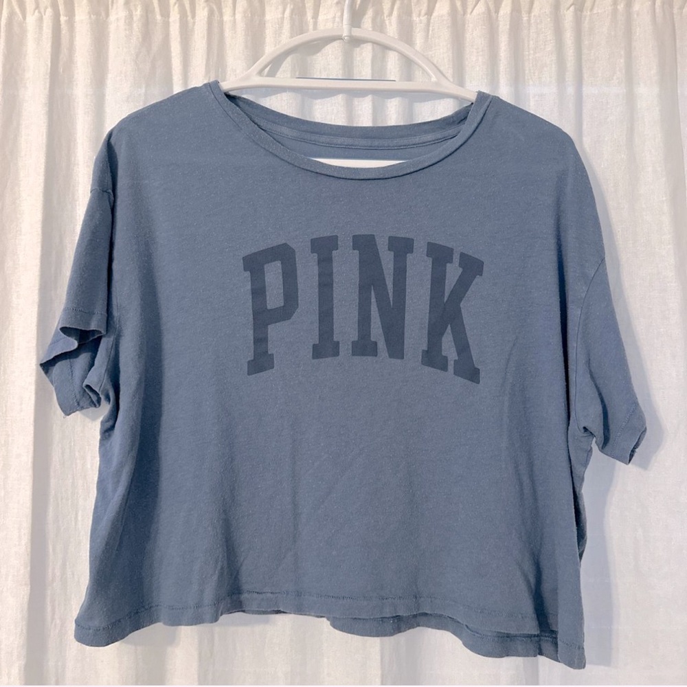 *SOLD* Blue PINK Logo T-Shirt